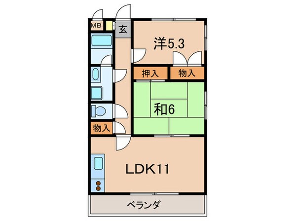 マンションアム－ルの物件間取画像